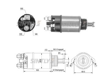 Starter Solenoid Switch ZM-2801,ERA-227200,LUCAS INDIEL-230780,230790,35640780,35640790,230780,230790,35258500,35258500