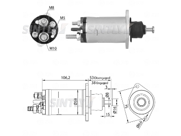 Starter Solenoid Switch ZM-2818,AS-PL-S1119,UD03217SS,BOSCH-1.987.BE2.017,CARGO-333845,DELCO-10531031,DELCO REMY-10518782