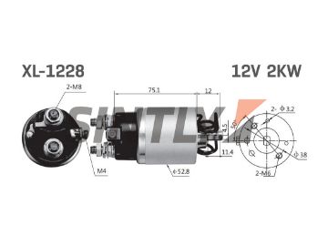 Starter Solenoid Switch ZM-2981,AS-PL-SS2048,HC-Cargo-133749,WAI-66-8151,NEW ERA-SS1228,HITACHI-213037005,UNIPOINT-SNLS628