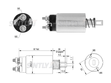 Starter Solenoid Switch ZM-2982,WOODAUTO-SND12181,AS-PL-SS2072P,GHIBAUDI-E8027,HITACHI-2250-57003,2250-57003,S25156,S2564