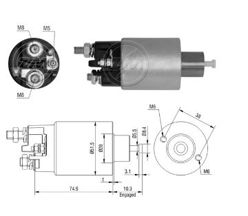 Starter Solenoid Switch ZM-2993,WOODAUTO-SND12391,AS-PL-S5009,SS5018,CARGO-233709,MITSUBISHI-M002T87671,M0T82081,M0T82081ZE