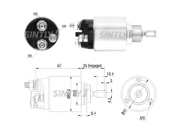 Starter Solenoid Switch ZM-3381,ERA-227218,CARGO-333243,WAI-66-91195,WOODAUTO-SND12612,BOSCH-2339305051,2.339.305.051