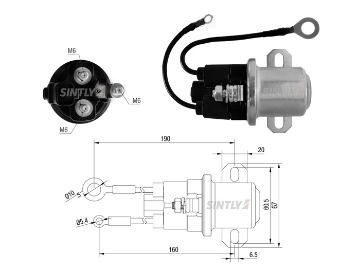 Starter Solenoid Switch ZM-3408,ERA-227906,MITSUBISHI-U001T36972,M009T61171,M009T61171AM,M9T61171,M9T61171AM