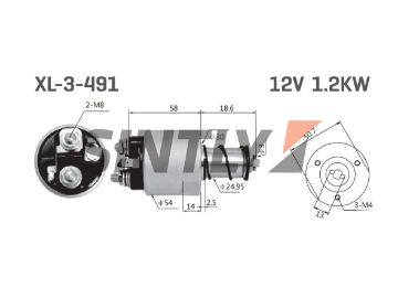 Starter Solenoid Switch ZM-3491,HC-Cargo-235416,WAI-66-0305W,WOODAUTO-SND12944,RENAULT-82 00 064 465,VALEO-D7R48,594431