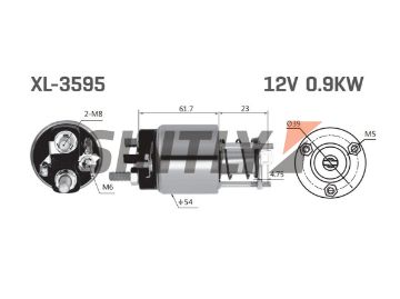 Starter Solenoid Switch ZM-3595,WAI-66-9320,Unipoint-SNLS305A,WOODAUTO-SND1610,AS-PL-SS4001,CARGO-138477,FIAT-46231541