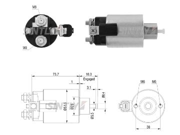 Starter Solenoid Switch ZM-3695,WAI-66-8372,AS-PL-UD14471SS(ZM),UD16300SS,ERA-227253,KRAUF-SSM9010,MITSUBISHI-M0T85081