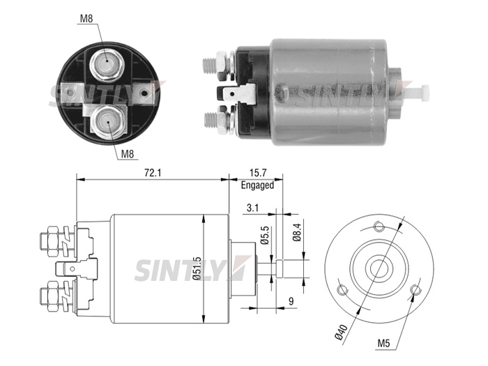 Starter Solenoid Switch ZM-3698,AS-PL-SS1141P,BOSCH-1.987.BE2.024,DELCO-10455505,10455505,ERA-227254