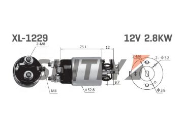 Starter Solenoid Switch ZM-3981,AS-PL-SS2054,CARGO-135008,ERA-227290,HITACHI-21302 7006,ISUZU-8-94435-568-0