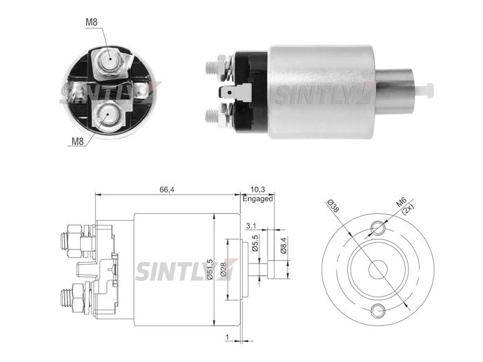 Starter Solenoid Switch ZM-3995,MITSUBISHI-M371XE0571,M371XE4271