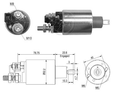 Starter Solenoid Switch ZM-4482,AS-PL-SS9221P,ERA-227314,LUCAS INDIEL-35641245,K01522,PRESTOLITE-35641130,35641155