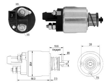 Starter Solenoid Switch ZM-4492,AS-PL-SS3112P,CARGO-233795,ERA-227316,VALEO-594413,494809,VOLKSWAGEN-02T-911-021-E