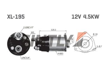 Starter Solenoid Switch ZM-452,as-pl-SS1013,WAI-66-117-1,NEW-ERA-SS-195,UNIPOINT-SNLS-D42A,WOODAUTO-SND1258,BOSCH-F.042.010.585,DELCO-1115609,DELCO REMY-1115609,FORD-D904A,E7HZ11390B,1115609,SW2157,