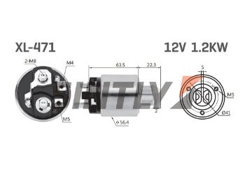 Starter Solenoid Switch ZM-471,LUCAS-230 660,PRESTOLITE ELECTRIC-230550,35640550