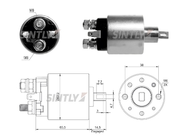 Starter Solenoid Switch ZM-4719,AS-PL-UD16349SS,CARGO-335324,HITACHI-2130-77010,2130-77010
