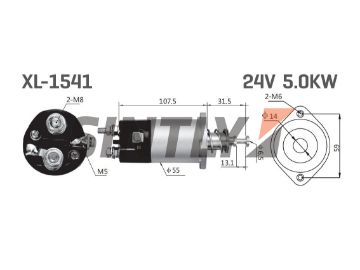 Starter Solenoid Switch ZM-4898,NEW ERA-SS1541,UNIPOINT-SNLS-755,WOODAUTO-SND1832,HC-Cargo-138418,WAI-66-8318,MITSUBISHI-M371X20572,M371X20571,ME700035,ME701290,M371X20571