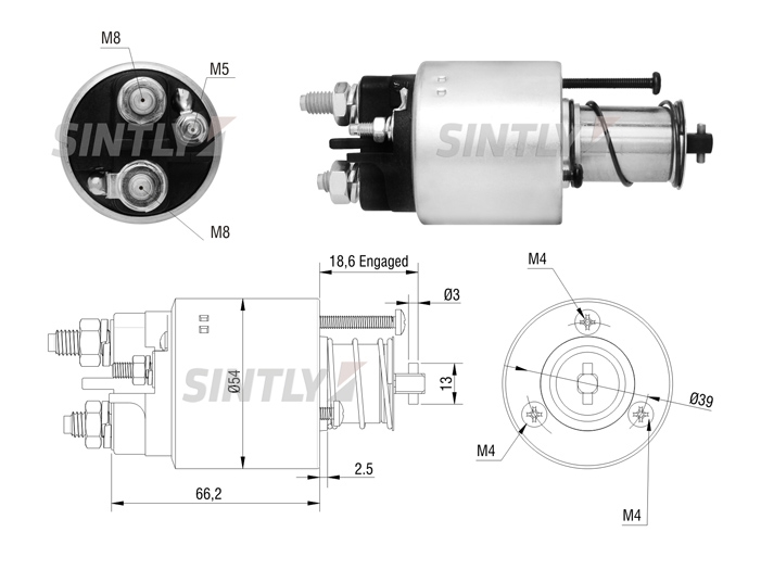 Starter Solenoid Switch ZM-496,ZM-1496,WAI -66-9435,WOODAUTO-SND12904,AS-PL-S3002,SS3012,CARGO-232012,ERA-227060,VALEO-D6RA16