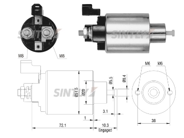 Starter Solenoid Switch ZM-4991,WOODAUTO-SND12415,AS-PL-UD14490SS,UD16364SS,MITSUBISHI-78773,78773,M371X78773