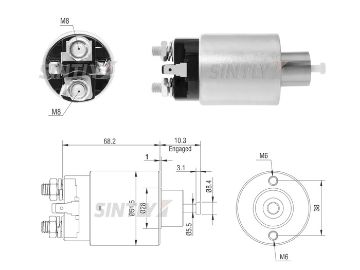 Starter Solenoid Switch ZM-4995,AS-PL-SS5184P,MITSUBISHI-M371XD2071