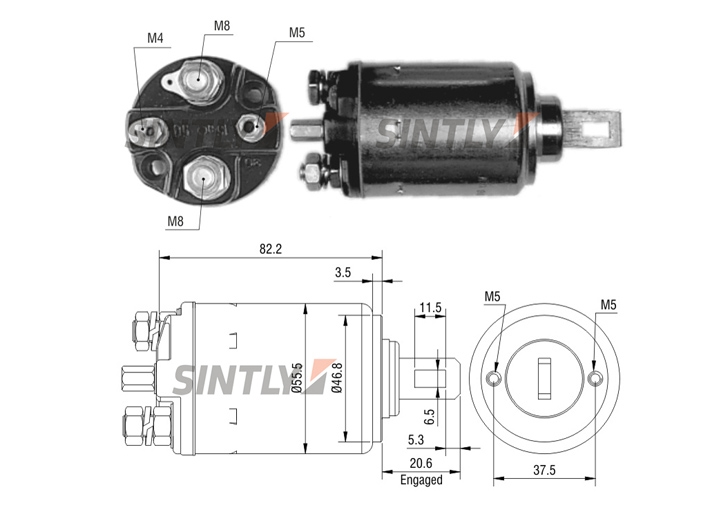 Starter Solenoid Switch ZM-516,ERA-227410,AS-PL-SS9135P,BOSCH-9330451005,9000451003,9000451011,940113050083
