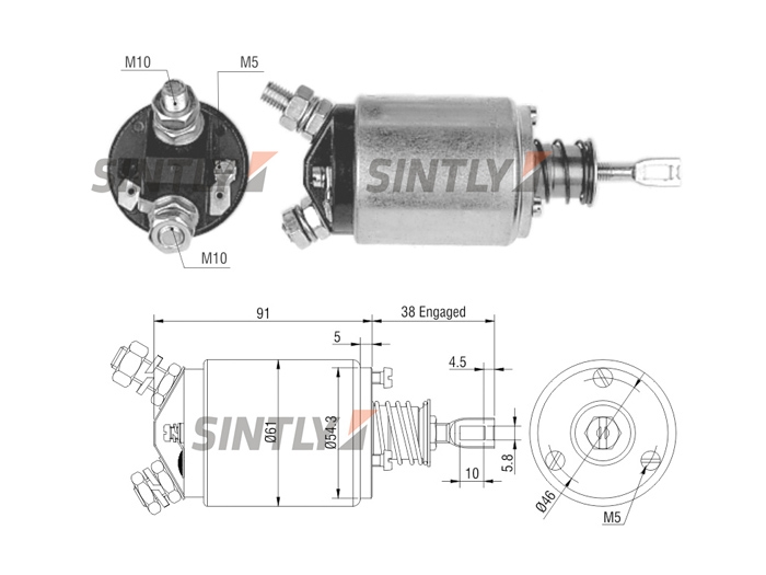 Starter Solenoid Switch ZM-533,ERA-227430,AS-PL-SS9139P,BOSCH-9.330.081.008,9330081008