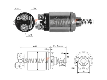 Starter Solenoid Switch ZM-542,CARGO-130297,ERA-227446,HC-Cargo-130297,WAI-66-9102,WOODAUTO-SND1138,AS-PL-UD15813SS