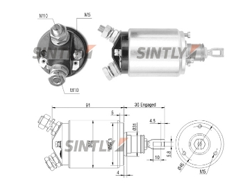 Starter Solenoid Switch ZM-546,AS-PL-SS9140P,BOSCH-9.330.081.023,9330081023,ERA-227452,KRAUF-SSE0109