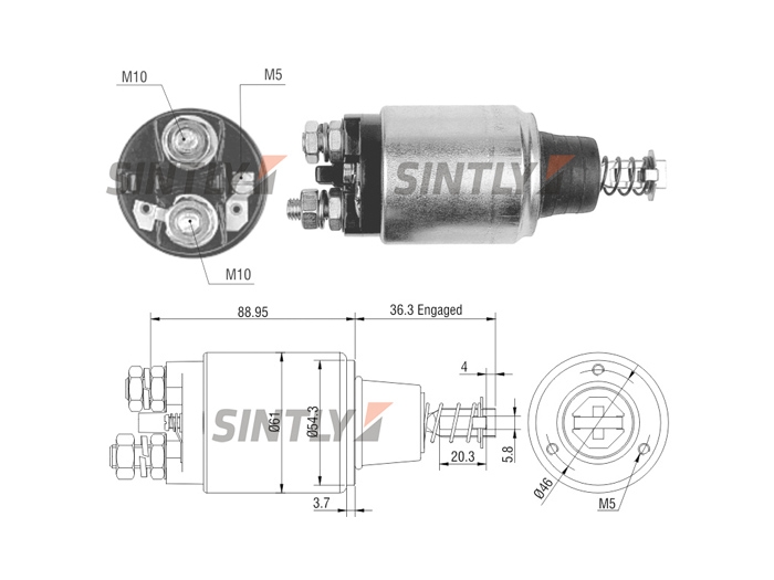 Starter Solenoid Switch ZM-548,ERA-227456,HC-Cargo-131053,MAGNETI MARELLI-940113050111,AS-PL-UD15819SS,BOSCH-9.000.083.050