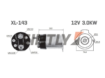 Starter Solenoid Switch ZM-551,AS-PL-SS1001,WAI-66-101-1,Cargo-130499,CATERPILLAR-2L0775,83091,CHRYSLER-38130938