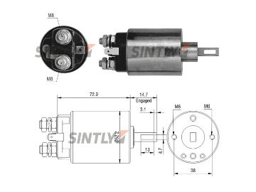 Starter Solenoid Switch ZM-584,ERA-227507,HC-Cargo-231995,HITACHI-2114-47501,2108-4823,2114-47501