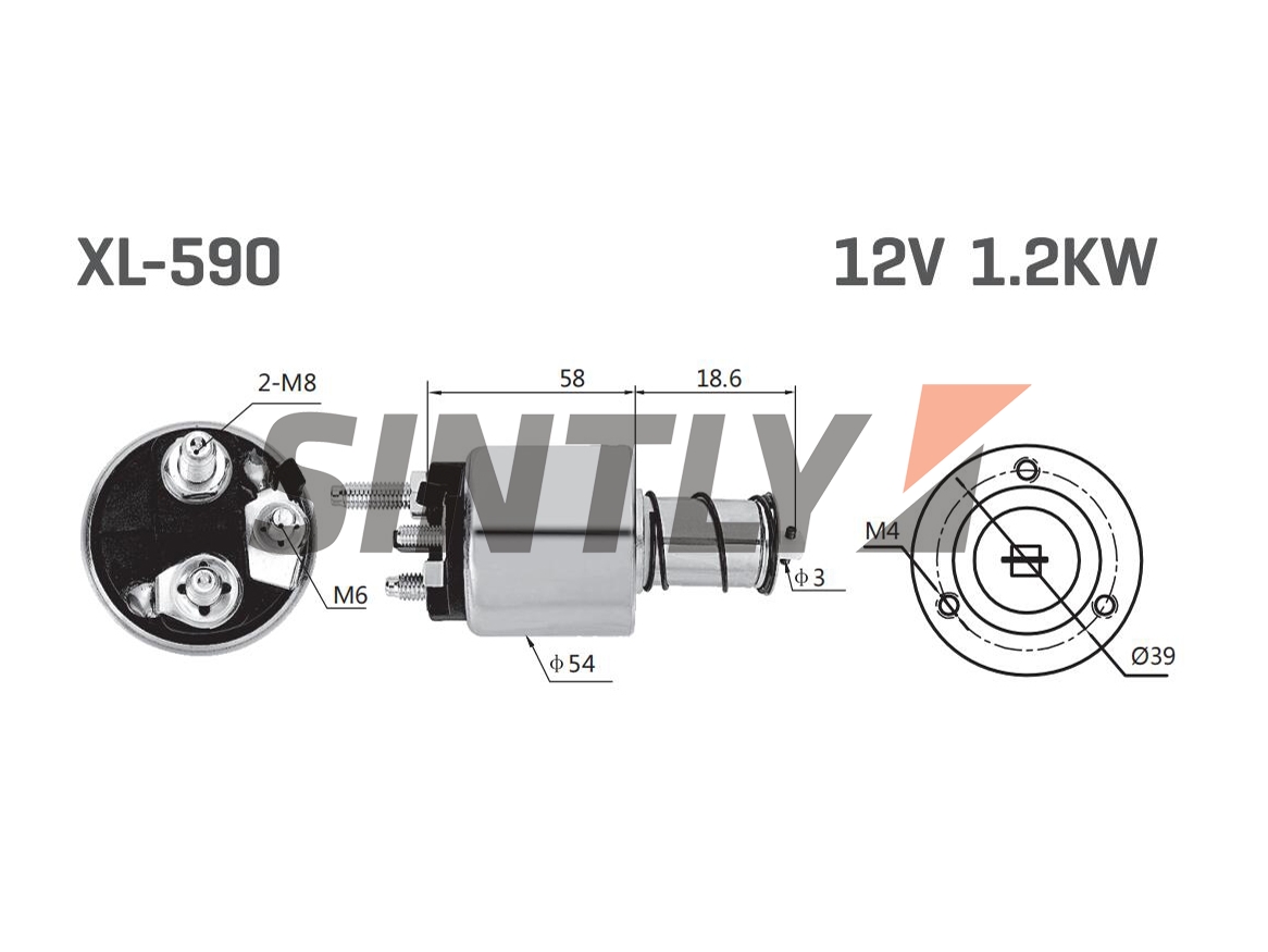 Starter Solenoid Switch ZM-590,UNIPOINT-SNLS545,Cargo-136255,KRAUF-SSV6255FX,Mercedes Benz-A0011522610,Opel-90421722