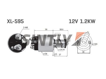 Starter Solenoid Switch ZM-595,WAI-66-9417,HC-Cargo-131171,UNIPOINT-SNLS 550,BOSCH-F.042.010.366,PARIS RHONE-102217