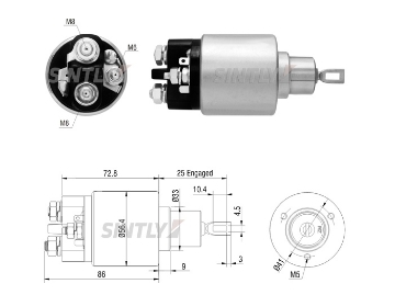 Starter Solenoid Switch ZM-5973,AS-PL-UD00103SS,BOSCH-2.339.303.267,ERA-227526,MERCEDES-BENZ-0 011 522 810,SANDO-SSO10223.0