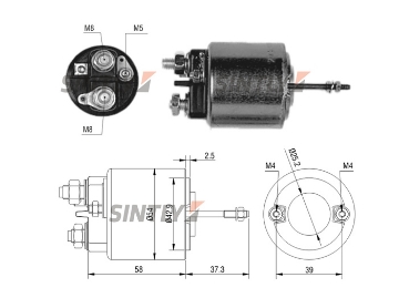 Starter Solenoid Switch ZM-598,WAI -66-9421-1,WOODAUTO-SND1290,AS-PL-UD02809SS,ERA-227529,HC-Cargo-137300,REAL-20379411OE