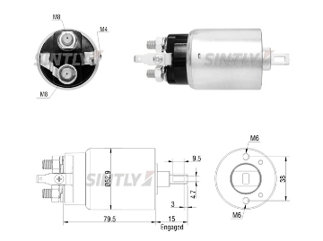 Starter Solenoid Switch ZM-5981,ERA-227530,WAI 66-8176-1,WOODAUTO-SND1830,AS-PL-UD00340SS,CARGO-230558