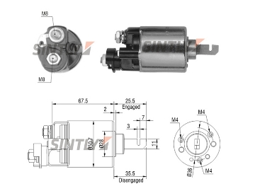 Starter Solenoid Switch ZM-604,CARGO-138009,HONDA-31210-PT0-004,31210-PT0-9050,31210-PT0-004,31210 PT0 9050,KRAUF-SSU8009