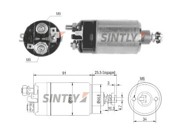 Starter Solenoid Switch ZM-626,WAI -66-9180,CARGO-134823,ERA-227567,WOODAUTO-SND1452,AS-PL-UD00148SS,BOSCH-0331302024,0.331.302.024,0.331.302.032,0.331.302.074,0.331.302.524,