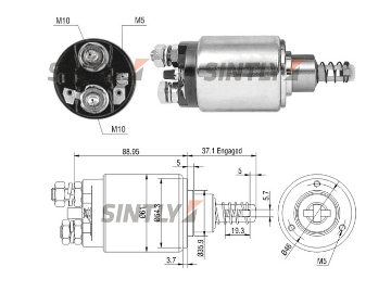 Starter Solenoid Switch ZM-631,ERA-227573,AS-PL-UD14358SS,UD15873SS,BOSCH-9330081030,0.331.402.200,9.330.081.030