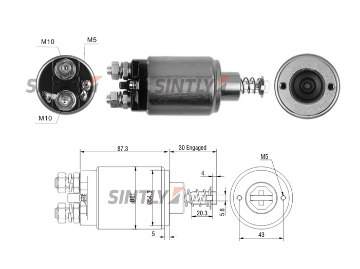 Starter Solenoid Switch ZM-634,AS-PL-SS9175P,ERA-227577,NASHVILLE-44000100,4.400.01.00