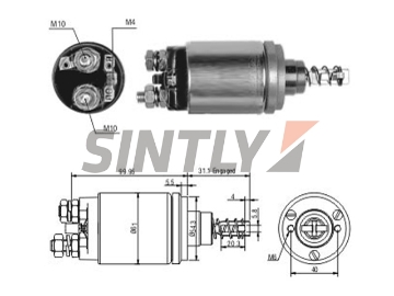 Starter Solenoid Switch ZM-642,HC-Cargo:130477,BOSCH:0331401002, 0.331.401.002, 0.331.402.081, FIAT:9006208