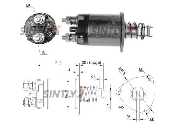 Starter Solenoid Switch ZM-652,HC-Cargo-131437,WOODAUTO-SND1115,AS-PL-UD15892SS,ERA-227606,FIAT-4475085,4475093,9938576