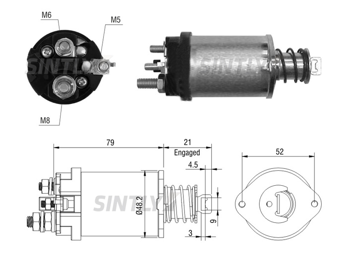 Starter Solenoid Switch ZM-6619,AS-PL-UD14499SS,KATEK-60.3708800,KRAUF-SSR7081,SSR9081