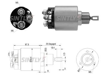 Starter Solenoid Switch ZM-6775,ERA-227639,CARGO-230431,AS-PL-UD14503SS,UD16417SS,BOSCH-9007046004,9337043019,9337043519