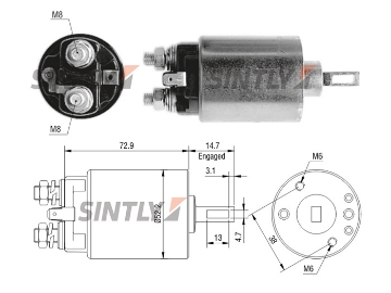 Starter Solenoid Switch ZM-681,CARGO-131144,UNIPOINT-SNLS-612,WAI-66-8104,WOODAUTO-SND1152,ERA-227644,HC-Cargo-131144