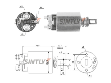 Starter Solenoid Switch ZM-686,AS-PL-UD10565SS,WAI-66-8107,WOODAUTO-SND1316,ERA-227653,HC-Cargo-132059,HITACHI-2130-27001