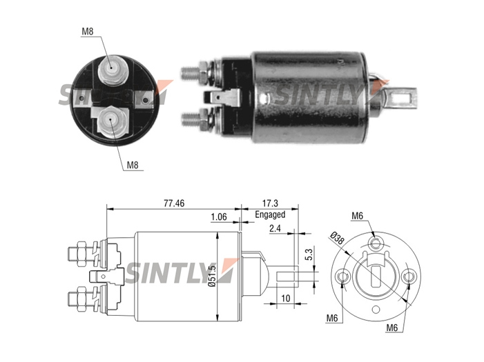 Starter Solenoid Switch ZM-694,ERA-227665,MAZDA-K801-18-Z10,K801-18-Z10,MITSUBISHI-M371X36271,MD607412,SB562