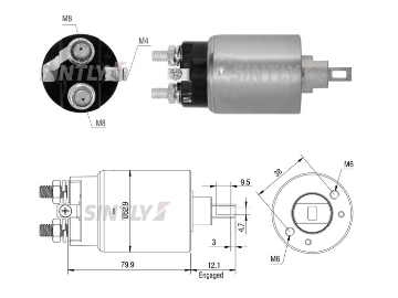 Starter Solenoid Switch ZM-6981,HITACHI-S14-02