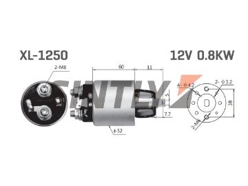 Starter Solenoid Switch ZM-711,AS-PL-SS2018,UNIPOINT-SNLS624,CARGO-133044,WAI-66-8131,HITACHI-211477505