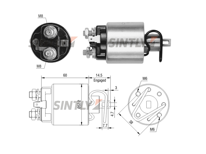 Picture of Starter Solenoid Switch ZM-717,WAI-66-8157,CARGO-231996,WILSON-60-25-15148,WOODAUTO-SND12176,AS-PL-UD15944SS