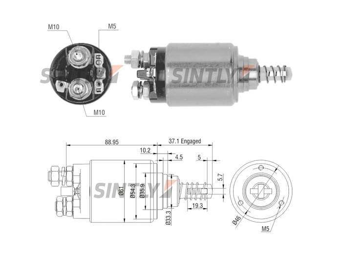 Starter Solenoid Switch ZM-731,ERA-227710,AS-PL-UD14384SS,BOSCH-0.331.401.038,0331401038,0331401045,0.331.401.045