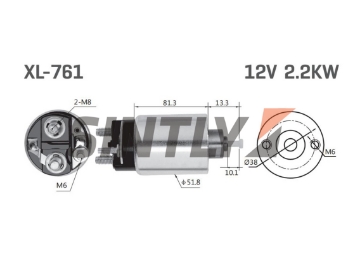 Starter Solenoid Switch ZM-761,WAI-66-207,UNIPOINT-SNLS 108,AS-PL-SS9002,BOSCH-F.042.010.038,CARGO-237616,FORD-XS7U-11390-AA